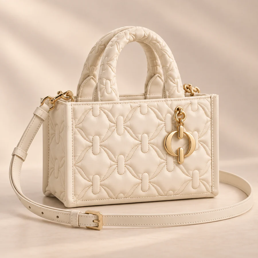 The Frame Mini — Ivory, Signature quilting